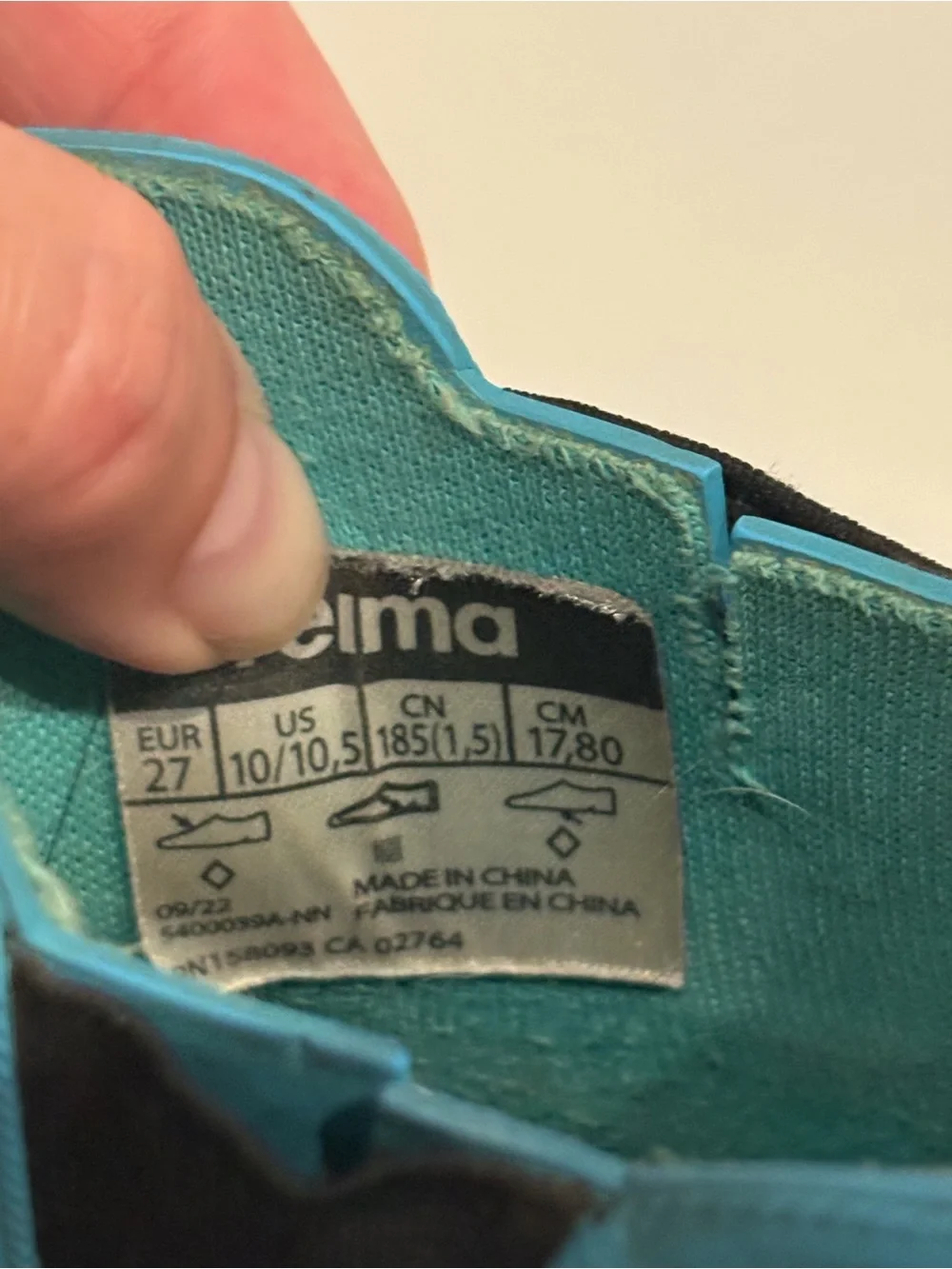 Reina Waterproof Slip OnAnkle Rain Booties Kids Blue Size 10c